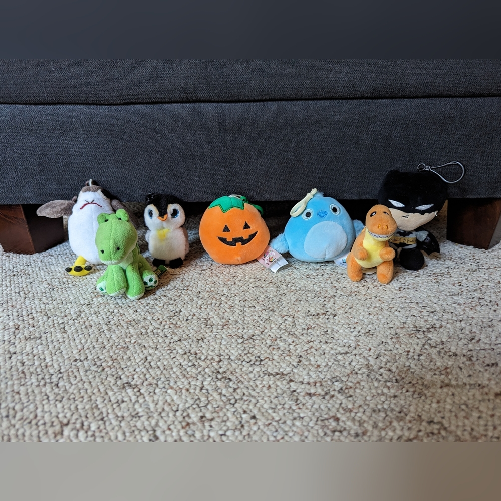 Set of 7 Plushie Keychains/Zipper Pulls, Squishmallows